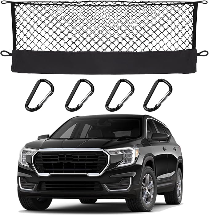 Envelope Style Cargo Net Compatible with GMC Terrain 2026 2025 2024 2023 2022 2021 2020 2019 2018 Trunk Car Rear Tailgate Touring Netting