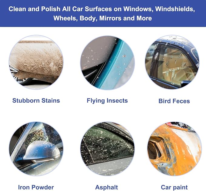 Clay Mitt 2 Pack, Clay Bar Mitt for Car Detailing Fine Grade Towel Reusable Wash Glove for Car Detailing and Polishing