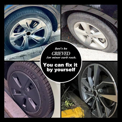 Matte Black Rim Touch Up Paint - Wheel Repair Kit Curb Rash, Quick And Easy Wheel Scratch Repair, Rim Paint For Car Wheel Repair