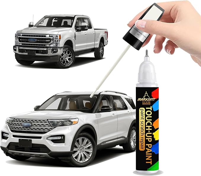 Star White Metallic Tricoat(AZ) Touch Up Paint For Ford Exact Match-Chips and Nicks 2 in 1 Car Paint Pen Scratch Rapair for Explorer/Ranger/Escape/Edge/F-150/Mustang/Transit