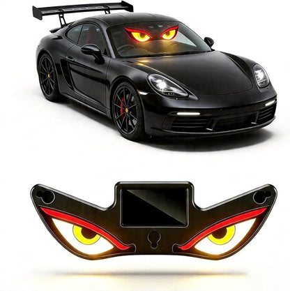 Solar Car LED Atmosphere Decoration Light,High-Brightness Demon Eye Styling Lamp,Universal Fit Automotive Accent Light with Smart Light Sensor and Suction Cup Mount for SUV Truck Sedan (1PCS, Y1)