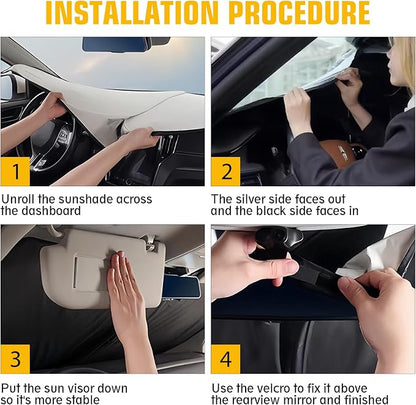 Windshield Sun Shade for Nissan Pathfinder 2022-2025 2026 Foldable Sun Visor Protector for Pathfinder Accessories Sunshade Car Front Window Sunshades Blocks UV Rays
