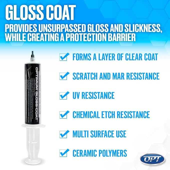 Optimum Gloss-Coat Ceramic Coating - Two Vehicle Kit, 3 Year DIY Ceramic Coat, Protects Paint, Plastic, Wheels, Use on Cars, Trucks, SUVs, Boats, RVs (20 CC)
