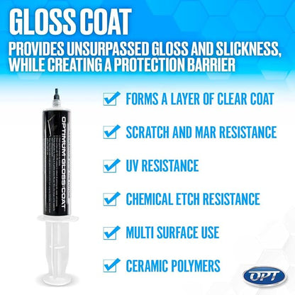Optimum Gloss-Coat Ceramic Coating - Two Vehicle Kit, 3 Year DIY Ceramic Coat, Protects Paint, Plastic, Wheels, Use on Cars, Trucks, SUVs, Boats, RVs (20 CC)