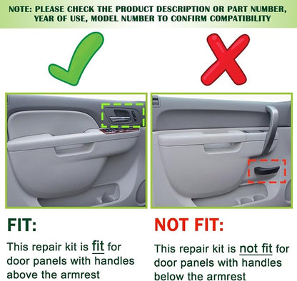 80994 Door Armrest Repair Front Left Side Door Panel Handle Black Compatible with 2010-2014 Chevrolet Chevy Silverado Suburban Avalanche Tahoe,GMC Sierra Yukon Replaces 84127280