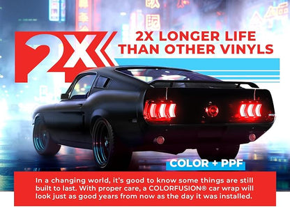 ColorFusion PPF by VViViD, Matte Stealth Cosmic Blue Dry Apply PPF Vinyl Car Wrap Roll 10ft x 5ft