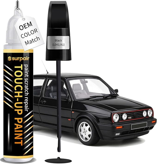 Black L041/A1 Touch up Paint for Volkswagen OEM Color Match Car Scratch Repair Kit for Nicks & Chips Scratches Quick & Easy Paint Fix 2-In-1 Car Scratch Remover Pen