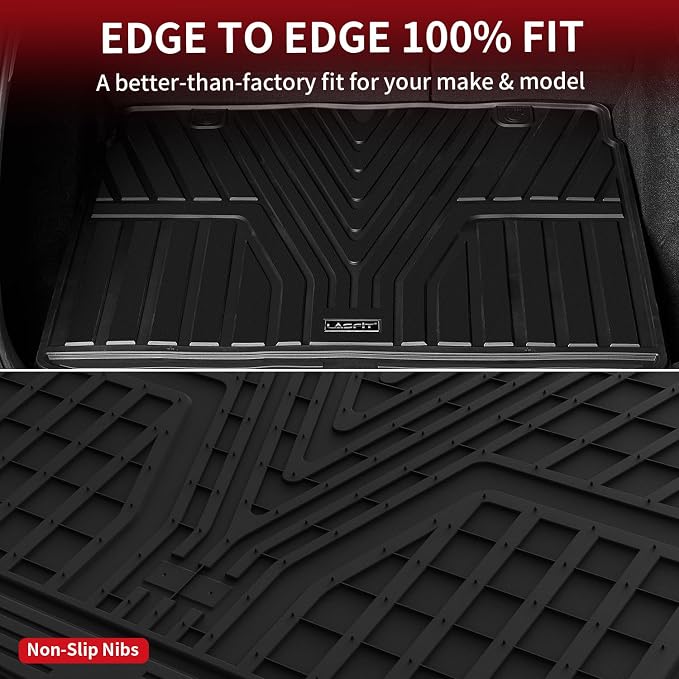 LASFIT Cargo Liner for Honda CR-V 2026 2025 2024 2023 (Gasoline & Hybrid & e:FCEV) All Weather TPE Car Trunk Mat (Upper Position), Cargo Only Black