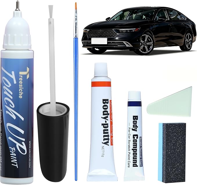 NH-731P Crystal Black Pear Touch Up Paint for Honda Match, Car Paint Scratch Repair kit, 2 in 1 Scratch Remover Pen with Color-Matched Rapid Drying of Paint Coating