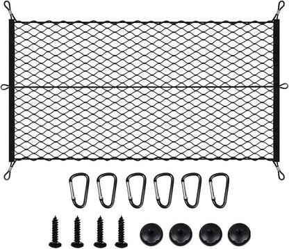 Goods Nets 41 x 30 Inch Cargo Net Luggage Net Storage Net with Hooks Small Mesh Cargo Net for Car Trunk Accessories Trunk Organization & Secure Cargo Storage