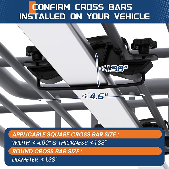 Garvee 64 in x 39 in Universal Roof Rack Basket, 200 LBS Capacity Luggage Rack, Heavy Duty Rooftop Cargo Carrier, Car Top Luggage Holder Basket Heavy Duty for SUVs, Trucks, Vehicles