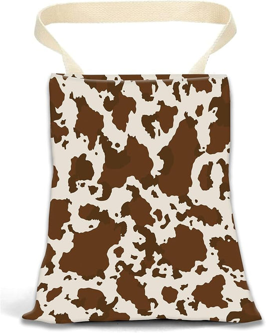 Car Garbage Can, Hanging Car Trash Can Bag for Back Seat Organizer, Retro Cow Print
