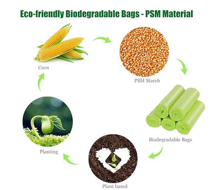 Smart LED Car Trash Can, Bisposable Trash Bags 4Gallon, 150Counts Waterproof Leather Storage Pocket Portable Garbage Bag for Car Bathroom Home Bedroom Office Garbage Can