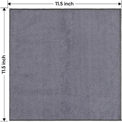 HOMEXCEL Grey Microfiber Cleaning Cloth 20 Pack 11.5 x 11.5 inch Microfiber Towels for Cars Ultra Absorbent Car Washing Cloth Lint Free Streak Free Cleaning Rags for Car Kitchen Window