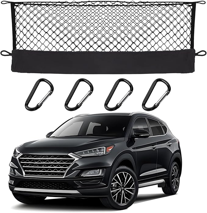 Envelope Style Cargo Net Compatible with Hyundai Tucson New 2026 2025 2024 2023 2022 2021 2020 2019 2018 2017 2016 2015 Trunk Car Rear Tailgate Touring Netting