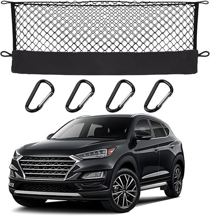 Envelope Style Cargo Net Compatible with Hyundai Tucson New 2026 2025 2024 2023 2022 2021 2020 2019 2018 2017 2016 2015 Trunk Car Rear Tailgate Touring Netting