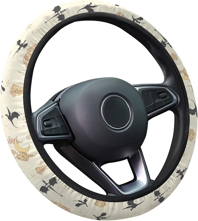 GENANY Dragon Fantasy Steering Wheel Cover, Non Slip Polyester Car Wheel Protector for Car SUV Truck, Universal 15 Inch