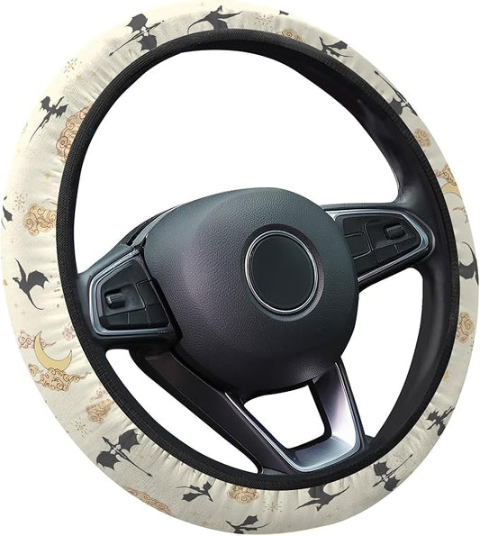 GENANY Dragon Fantasy Steering Wheel Cover, Non Slip Polyester Car Wheel Protector for Car SUV Truck, Universal 15 Inch