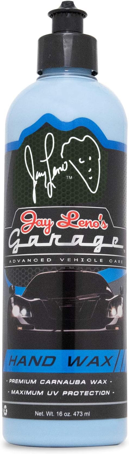 Jay Leno's Garage Carnauba Car Wax – Liquid Carnauba Polish for Cars, Auto Wax for Deep Shine and Protection, Professional Car Waxing Kit for Car Detailing and Vehicle Cleaning Supplies – 16 oz