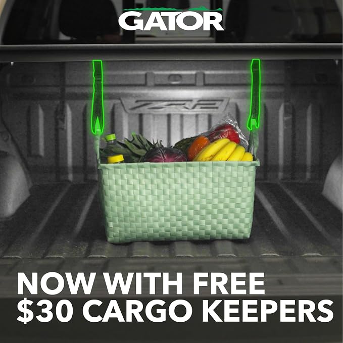 Gator Soft Tri-Fold Truck Bed Tonneau Cover w/Gear Straps | Fits 2019-2026 Chevy/GMC Silverado/Sierra 1500 New Body Style (w/o Carbon Pro Bed, fits Multi-Pro/Multi-Flex Tailgate) 8' Bed (96.25)