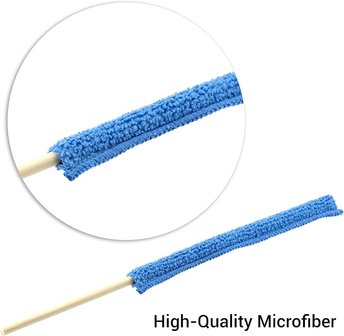 12 Pcs Microfiber Detail Duster Sticks Crevice Cleaning Brush Microfiber Stick Duster Mini Detail Dusters for Cleaning Home, Keyboards, Car Window The Small Spaces