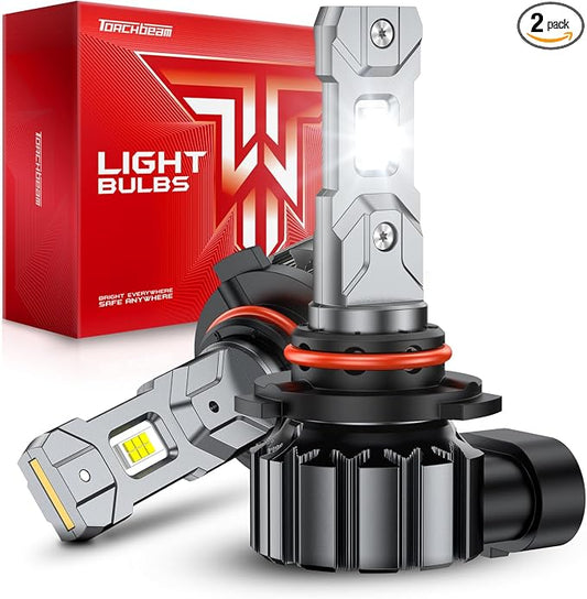 Torchbeam T1S 9006 High-Intensity LED Bulbs, 45000LM 6500K 2026 Edition, 2-Pack