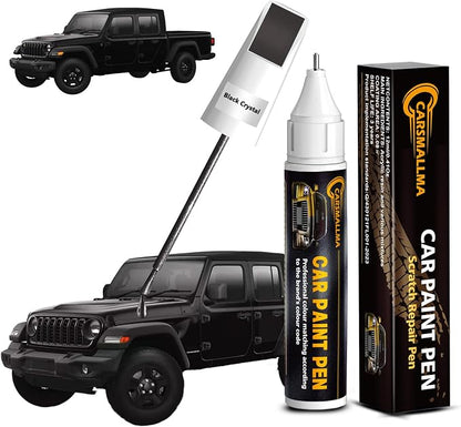 Touch Up Paint for Jeep Black Crystal(PX8/DX8), Color Exact Match Auto Paint Repair Pen Fix Chips and Nicks Scuff