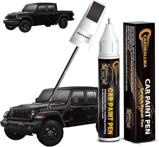 Touch Up Paint for Jeep Black Crystal(PX8/DX8), Color Exact Match Auto Paint Repair Pen Fix Chips and Nicks Scuff