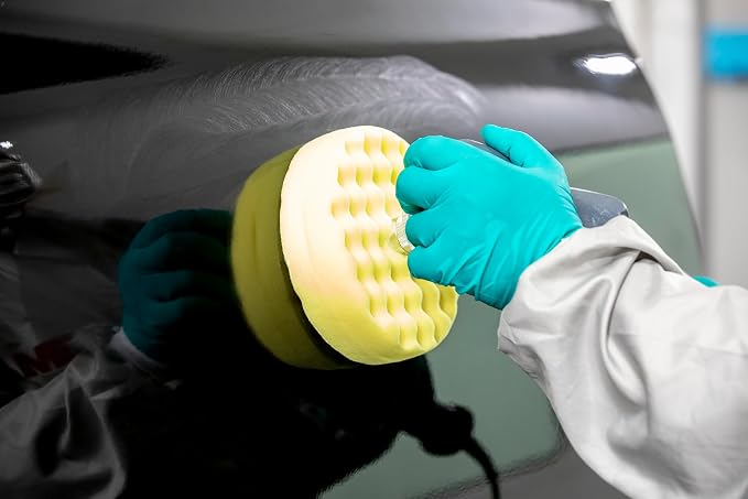 3M Perfect-It Foam Compounding Pad, 33284, 6 in, 1 Pad, White, Refind Sand Scratches, Slow-Speed Polishing for Automotive
