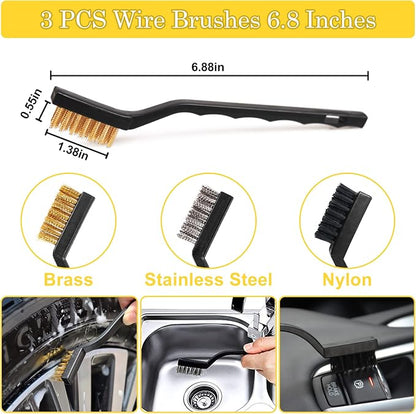 TTRCB 27Pcs Car Detailing Kit, Car Detailing Brush Set, Auto Detailing Drill Brush Set, Car Detailing Brushes, Car Wash Kit, Car Accessories, Car Cleaning Tools Kit for Interior, Exterior, Wheels