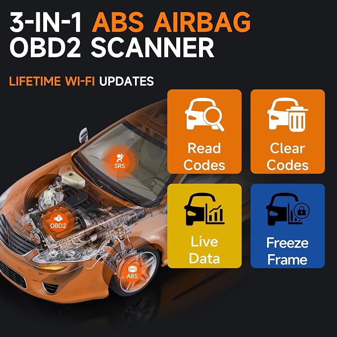 2026 FOXWELL NT630 Plus OBD2 Scanner with ABS and SRS, ABS Auto Bleed Scan Tool, Brake Code Reader with Live Data, Bidirectional Control & SAS Oil EPB Reset Diagnostic Tool