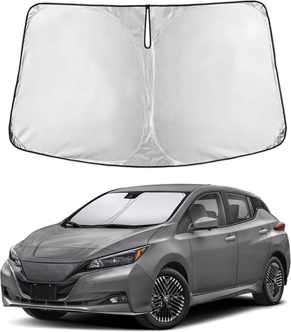 EcoNour Windshield Sunshade Compatible for Nissan Leaf 2018-2023 2024 2025, Sun Visor for Front Windshield & Window Sun Shade Cover, UV Heat Blocker & Protector, Car Accessories