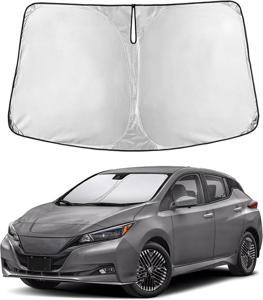 EcoNour Windshield Sunshade Compatible for Nissan Leaf 2018-2023 2024 2025, Sun Visor for Front Windshield & Window Sun Shade Cover, UV Heat Blocker & Protector, Car Accessories