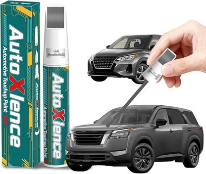 Gun Metallic(KAD) Touch Up Paint Compatible with Nissan Car Paint Pen Scratch Repair Automotive Scratch Remover Fix Exact Color Match