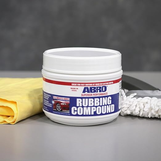 ABRO Superior Performance Rubbing Compound, 32 oz., Buffing Compound for Oxidized Finishes, Smooth, Reflect, Clean