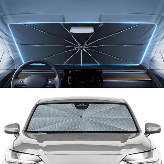 Autorder Windshield Sun Shade Umbrella for 2023-2026 Honda HR-V HRV Accessories,Upgraded Ice Crystal Material,Easy Setup Umbrella Sunshade for Car Windshield,100% Sun Blocking