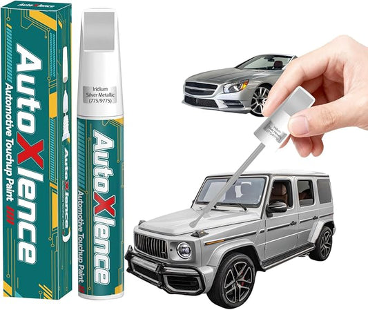Iridium Silver Metallic(775/9775) Touch Up Paint Compatible with Mercedes-Benz Car Paint Pen Scratch Repair Automotive Scratch Remover Fix Exact Color Match