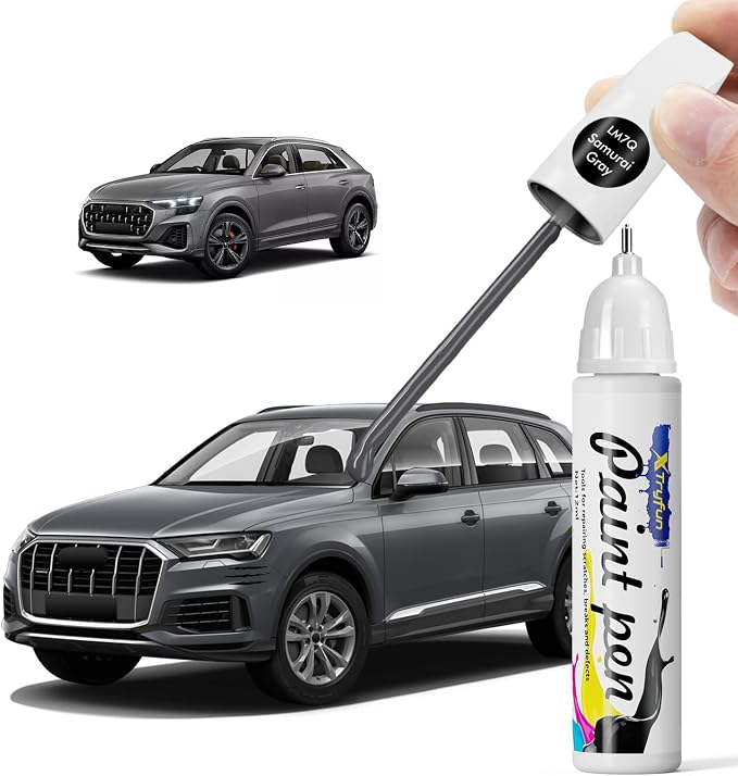 LM7Q Samurai Gray Touch Up Paint Compatible with Audi, DIY Car Paint Scratch Repair, Quick & Easy Fix Automotive Scratch Repair for Q7/Q8