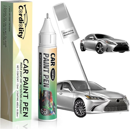 1J4 Silver Lining Metallic Touch Up Paint for Lexus, Color Accurate Car Paint Scratch Repair Pen, Quick & Easy Fix Automotive Chips and Nicks