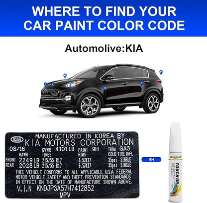 B2R Deep Sea Blue Touch Up Paint Compatible with Kia, Car Paint Scratch Remover for Nicks & Chips Repair, Automotive Paints Exact Match Forte/Rio