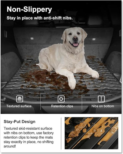 KIWI MASTER Cargo Mat for 2011-2021 Jeep Grand Cherokee, OEM Replacement 82212085, Custom Fit All Weather Rear Cargo Liner, Heavy Duty TPE Tray Trunk Mat, Black