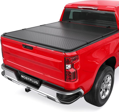 MOSTPLUS Tri-Fold Hard Truck Tonneau Cover Compatible for 1982-1993 Chevy S10 GMC S15 6FT Bed Cover