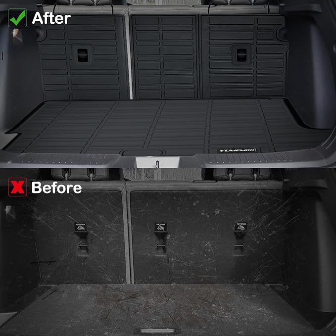 Floor Mats for 2024 2025 2026 Chevrolet Trax Upgrade Trunk Mat with Backrest Mat All Weather Floor Liners TPE Rubber Cargo Liner Fit for 2026 Chevy Trax Anti-Slip Full Set Automobile Mats Accessories