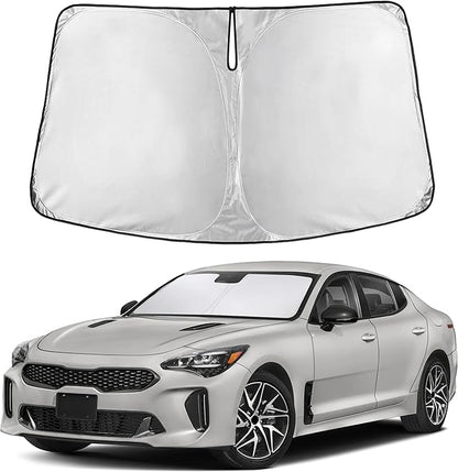 EcoNour Windshield Sunshade Compatible for Kia Stringer 2018-2021 2022 2023, Sun Visor for Front Windshield & Window Sun Shade Cover, UV Heat Blocker & Protector, Car Accessories