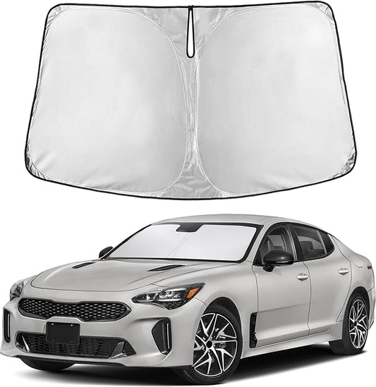 EcoNour Windshield Sunshade Compatible for Kia Stringer 2018-2021 2022 2023, Sun Visor for Front Windshield & Window Sun Shade Cover, UV Heat Blocker & Protector, Car Accessories