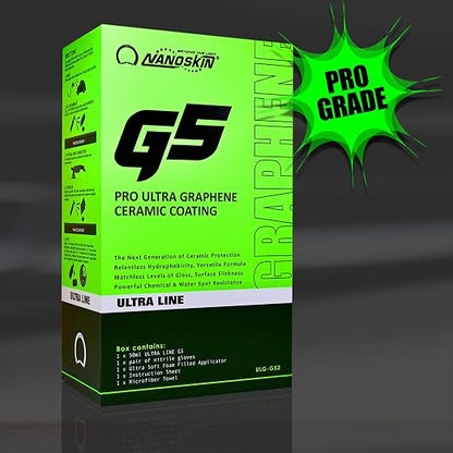 Nanoskin Ultra Line G5 Ultra Graphene Ceramic Coating – Durable Ceramic Paint Coating for Car Detailing | Apply After Car Wash, Clay Bar, Car Polisher | For Cars, Trucks, Boats, RV, Motorcycles & More