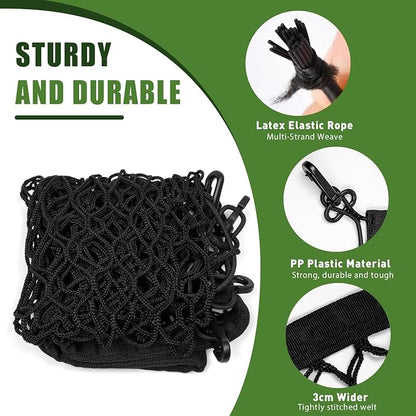 Trunk Cargo Net for 2010-2024 Toyota 4Runner 2 Row Model Only, Trunk Organizer Luggage Mesh Net Anti-Slip Rear Cargo Netting for 4 Runner SUV Accessories(Envelope Style+Floor Style)
