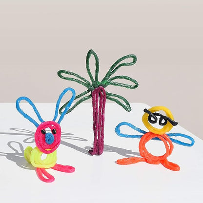 Wikki Stix Doodler Travel Toy for Kids – 24 Reusable Wax Sticks for Sensory Play, Screen-Free Airplane & Road Trip Activity, Mess-Free Fidget Craft for Ages 3+ Made in USA