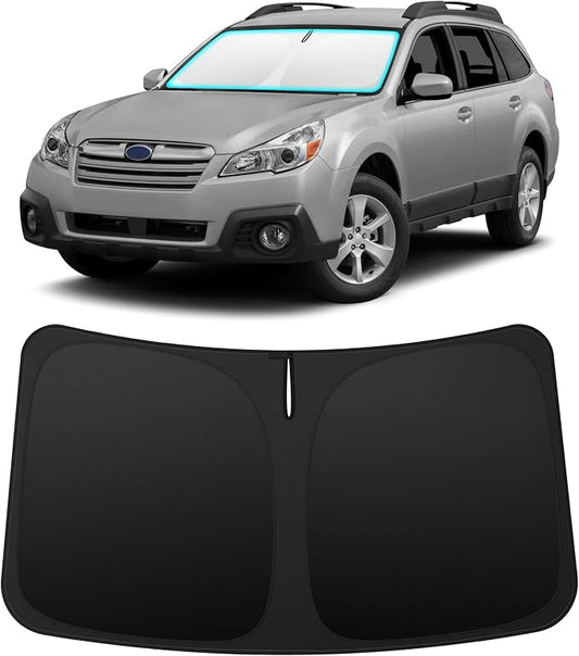 INSAUTO Custom Fit Windshield Sun Shade Accessories for Subaru Outback 2010-2014, Foldable Front Window Sunshade, UV & Heat Reflector, Keeps Interior Cool, Includes Storage Bag