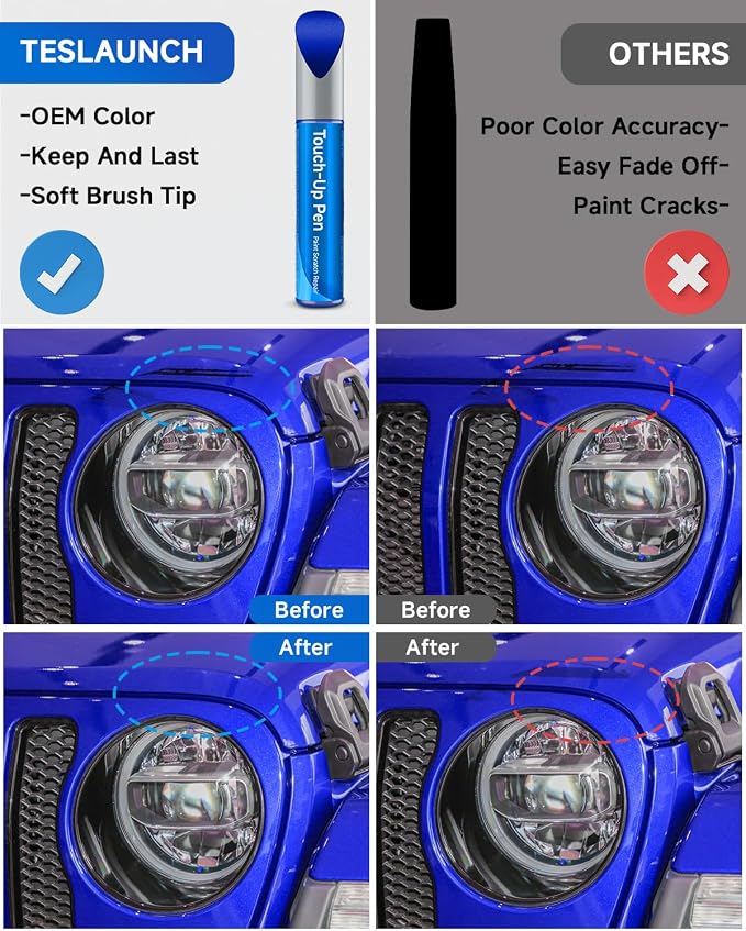 Touch Up Paint Compatible with Jeep Exact Match Touch Up Paint Car Scratch Repair (Ocean Blue(PBM/SBM) Compatible with Cherokee/Commander/Compass/Grand-Cherokee/Liberty/Patriot)